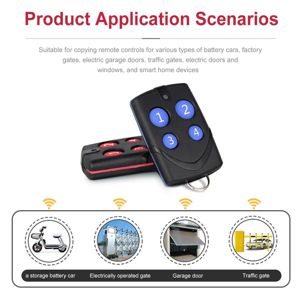 10-1PCS Garage Gate Door Remote Control 260MHz to 868MHz Rolling&Fixed Code 433MHz Transmitter Opener Command Copy Duplicator