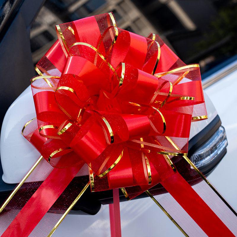 Hochzeitsauto Dekoration Schnee-Garn Schleife und Band Set