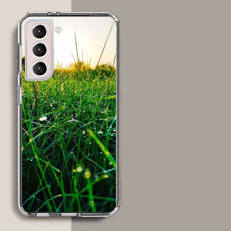 

Sunrise Grassland Phone Case For Samsung Galaxy S25 Edge S24 S23 FE S21 S20 S10 Plus S22 S26 Ultra Cover Clear Cases TPU Capa Sh Samsung S21 FE