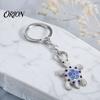 Metal Key Ring Rhinestone Flower Turtle Keychain, Luxury Alloy Car Keychain Ring, Pendant for Backpacks Handbag Decoration Bag