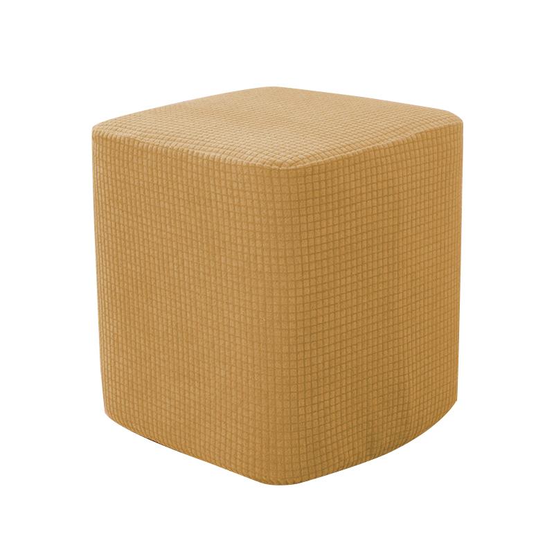 Square Ottoman Cover Stretch Ottoman Slipcover Furniture Protector Folding Storage Footrest Stool Soft Cover With Elastic Bottom