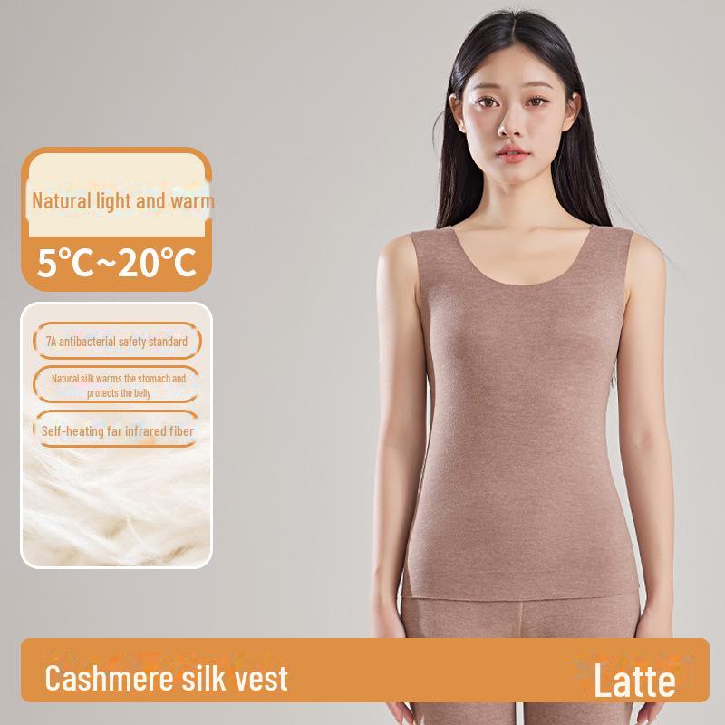 Женский терможилет из бархата, бесшовный - антибактериальный шерстяной базовый слой для осени и зимы XXL