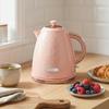 Electric Kettle, 1.7L, Quick Boil Function, 2.2kW, Cordless with Removable Anti-Scale Filter, Light Pink