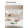 Cat Ceramic Bowl Small Pet Elevated Food Water Feeders Puppy Dog Drinking Eating Dish Plate with Wooden Stand