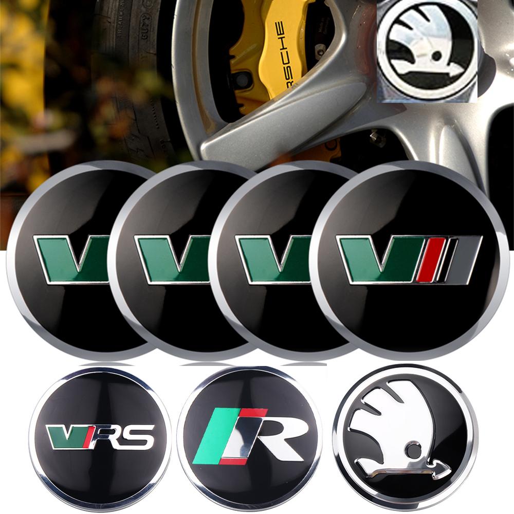 BATY7 56MM Car Wheel Center Hub Cap Rim Cover Badge Wheel Lid Sticker For Skoda Octavia Fabia VII Superb Yeti Enyaq Kamiq Karoq Scala