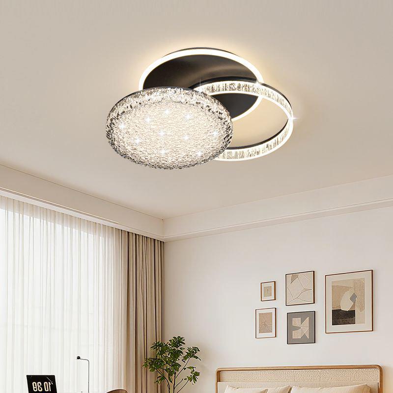 Pre-owned Retro Crystal Ceiling Light for Living Room, Dining, Study, or Bedroom