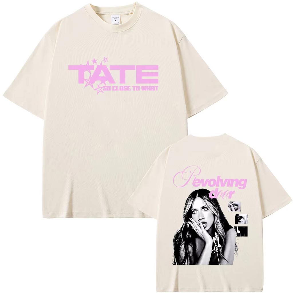 2026 Heißer Verkauf Sommer Mode Trendiges T-Shirt Tate Mcrae So Close To What Miss Possessive T-Shirt Herren Damen Mode Popmusik T-Shirts