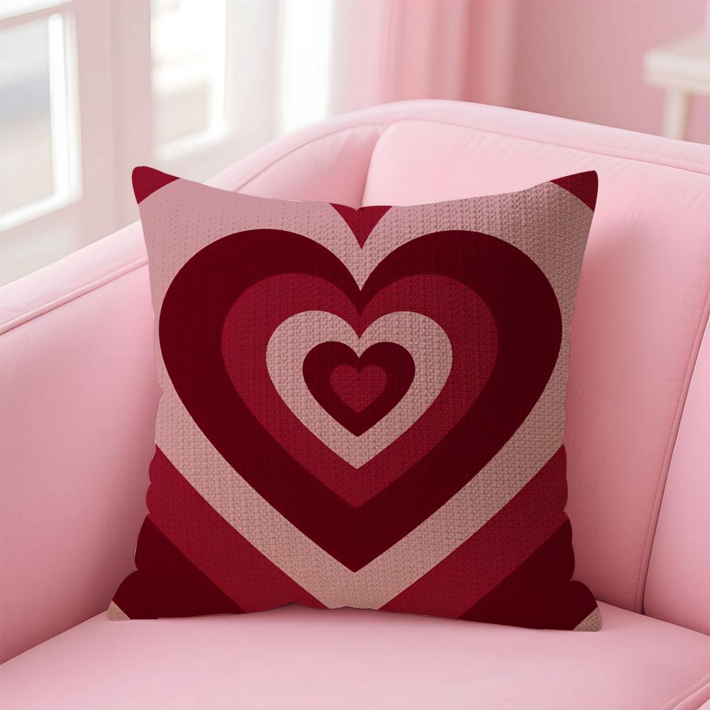 Sweet Love Cushion Cover Comfort Sofa Bed Silky Elegant Invisible Zipper Decorative Holiday Gifts