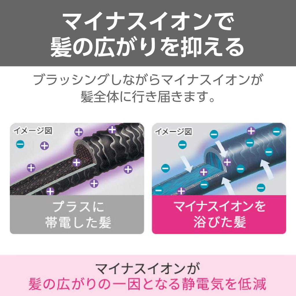 Tescom Hair Dryer Curl Dryer Negative Ion Lightweight 22mm Catch Cushion Brush Pink TC200B-P