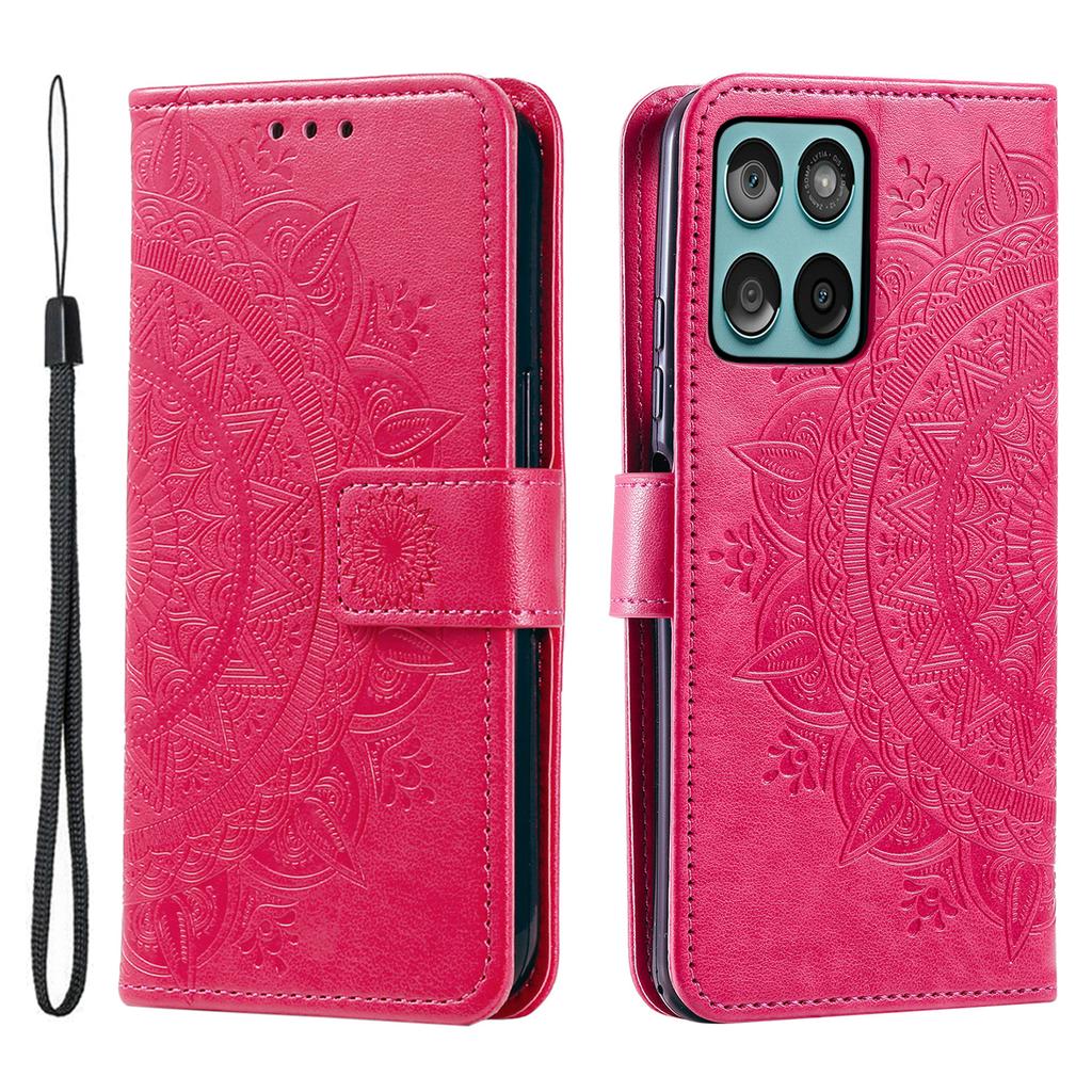 For Motorola Edge 60 5G/60 Fusion 5G Stand Case Imprinted Totem PU Leather Wallet Phone Cover