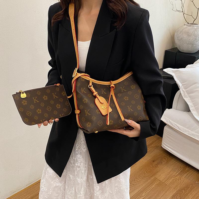 Tote bag high sense versatile large-capacity bag female college students new versatile commuter shoulder bag