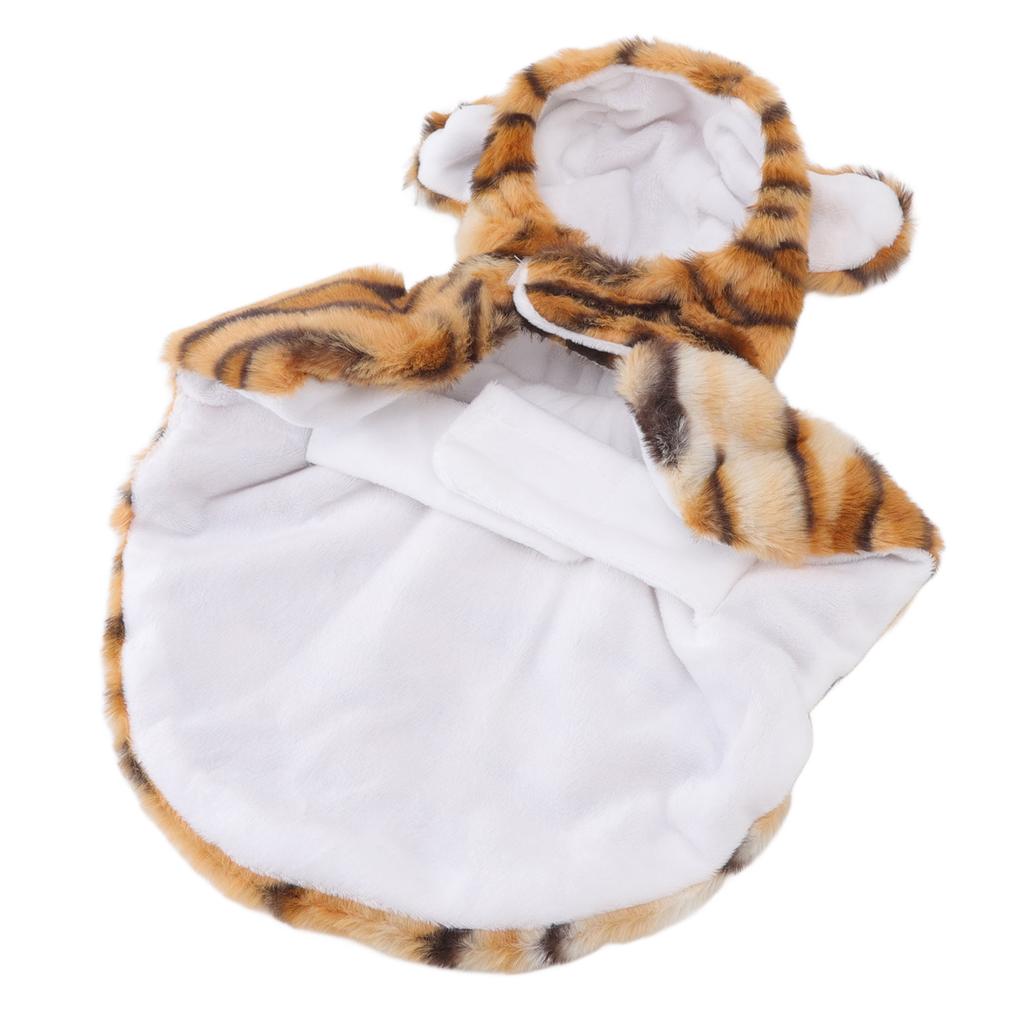 Dog Tiger Halloween Costume Classic Cute Warm Striking Colors Beautiful Pet Cosplay Tiger Clothes for Autumn and Winter