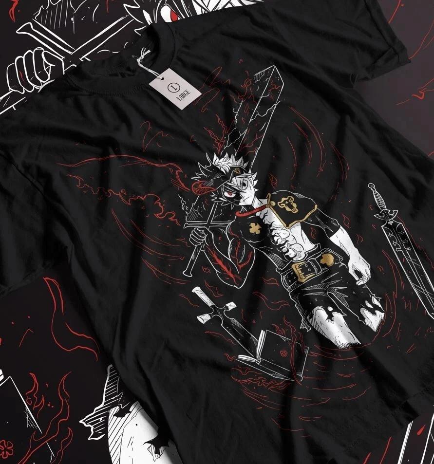 Anime Black Clover Black Asta Form Black TShirt S