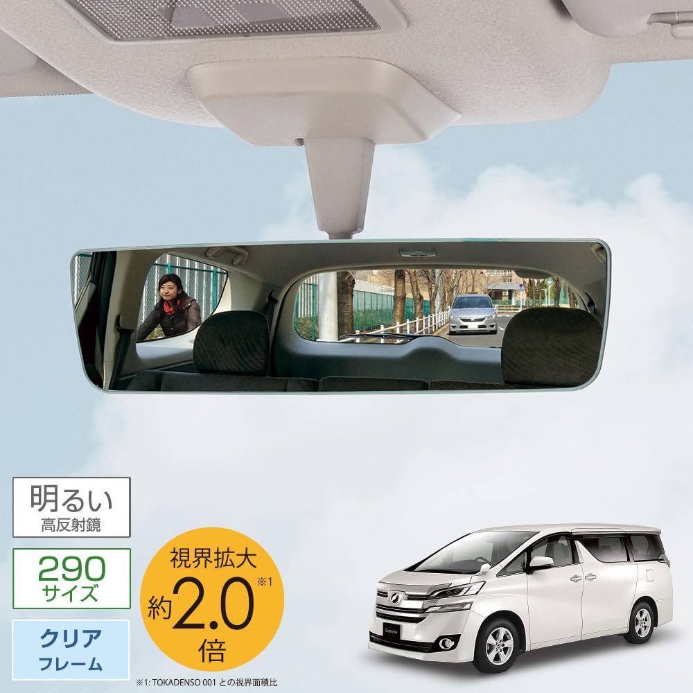 CARMATE 3000SR Rearview Lightweight and Edge High DZ599 Mirror, Shake-Resistant, R, 290mm, Reflectivity,