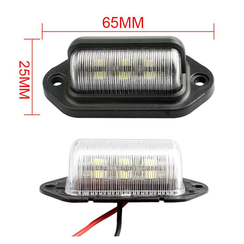 6 LED-Kfz-Nummernschildbeleuchtung für SUV, PKW, LKW, Bus und Anhänger