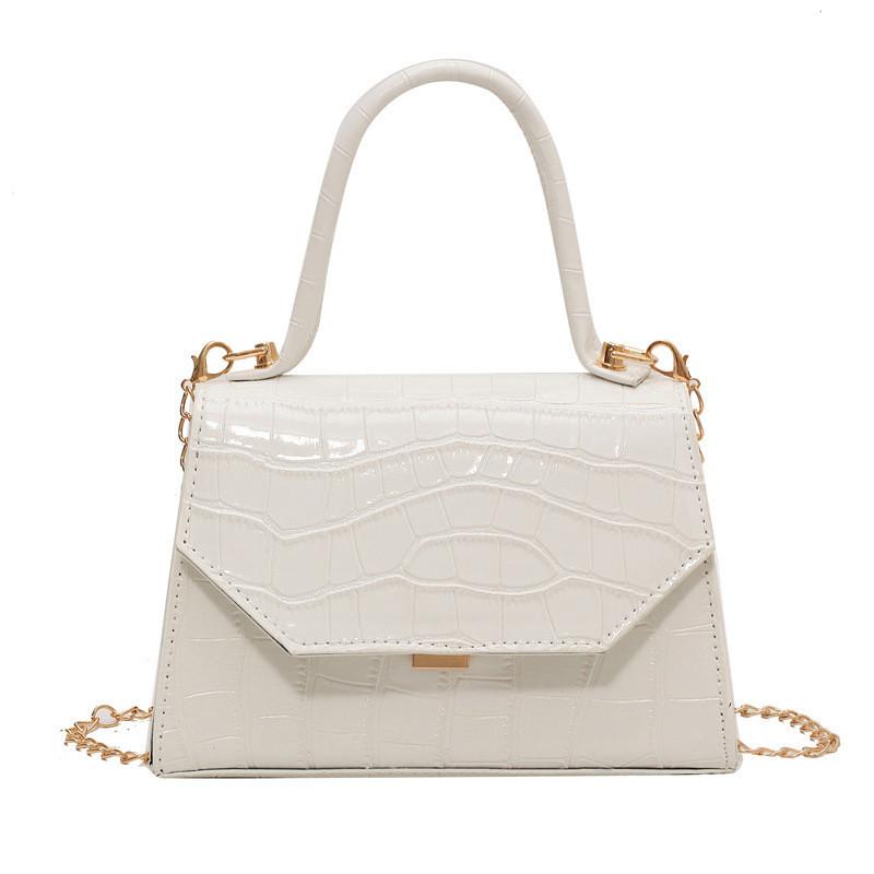 Stylish Pu Leather Handbag 2023 Trendy Stone Pattern Small Square Bag For Women