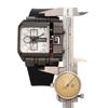 Oulm 3364 Brand Original Rectangular Unique Design Men's Watch Wide Dial Leather Strap Quartz Watch + In Stock White