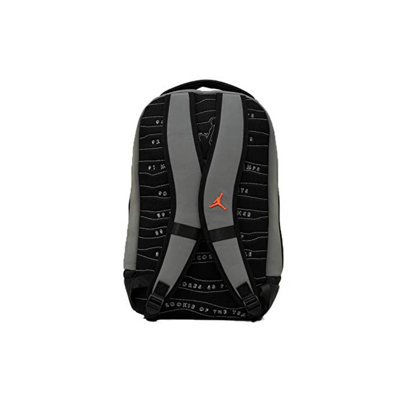 Jordan Polyurethane Backpack Regular Unisex Black Gray Jordan 9A0037-G3X