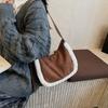 Plush retro small bag women's autumn and winter versatile 2025 new fashion shoulder messenger bag this year popular bucket bag