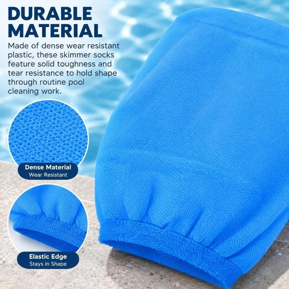 20pcs Blue Pool Skimmer Socks Micro Filter Pool Vacuum Cleaner Filter  For Pool Cleaner