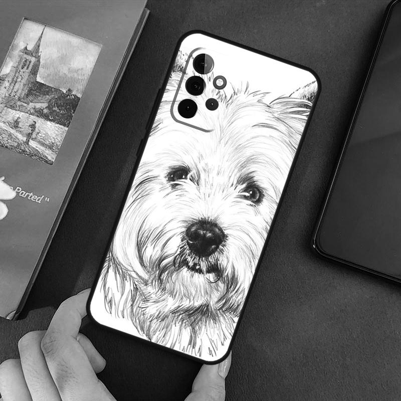 Westie Dog Soft Cover For Samsung Galaxy A54 A53 A73 A13 A71 A51 A14 A52 A32 A12 A22 A52S Back Case