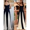 French style Young Style Sling Sexy Black and White Contrast Color Low Cut Dress Camisole Summer Dress