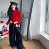 2025 New Fashion Girls' Autumn Cardigan & Jeans Set for Middle and Big Children