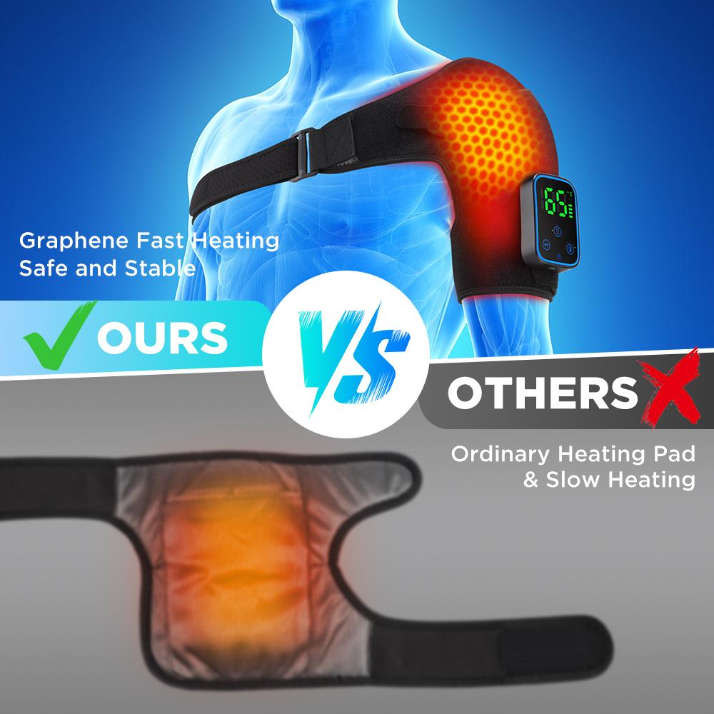 Wireless App Control Electric Heating Shoulder Massage Detachable Hot Compress Knee Massager Brace Knee Massage Belt Relax Muscl