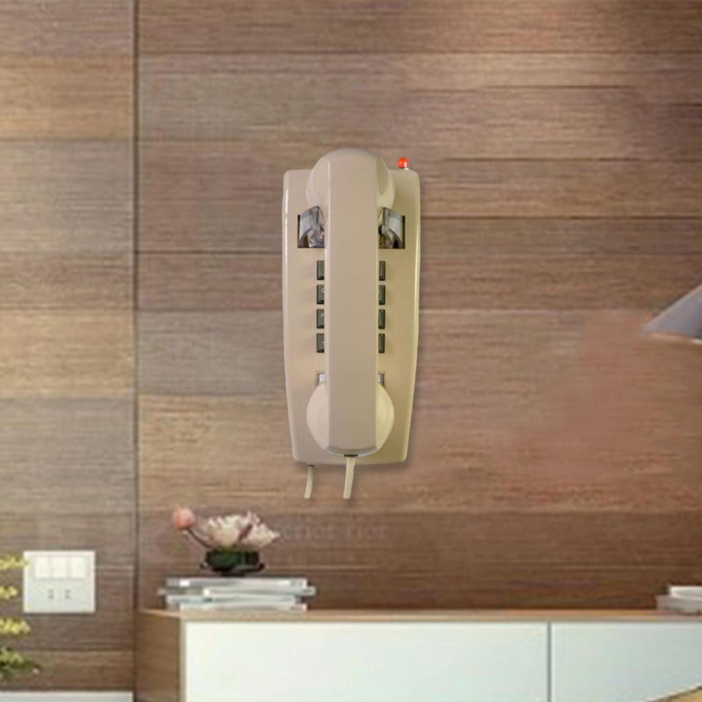 Retro Wall Phone Handset Volume Control Wall Telephone for Bathroom School