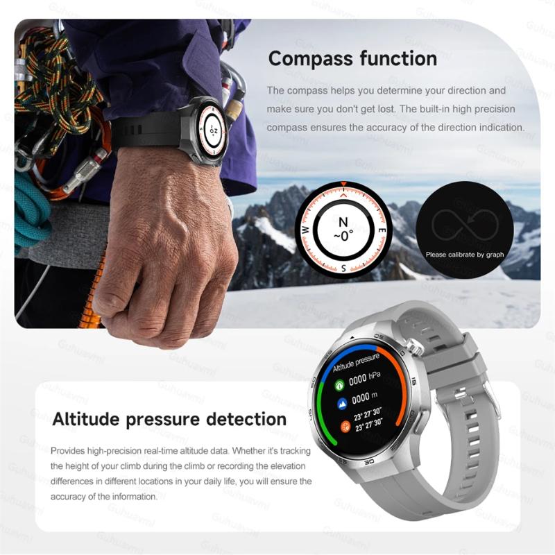 2025 New Bluetooth Call Smart Watch Men AMOLED HD Large Screen Heart Rate NFC IP68 Waterproof Sport Wireless Charging for Xiaomi