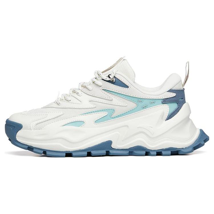 New Anta Hot Cushioning Anti Slip And Wear Resistant Low Top Chunky Sneakers Women's White Blue 122148880R-7