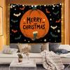 Happy Christmas Tree Tapestry, Winter Star Xmas Wall Hanging, Aesthetic Bedroom Dorm Festival Party Decor