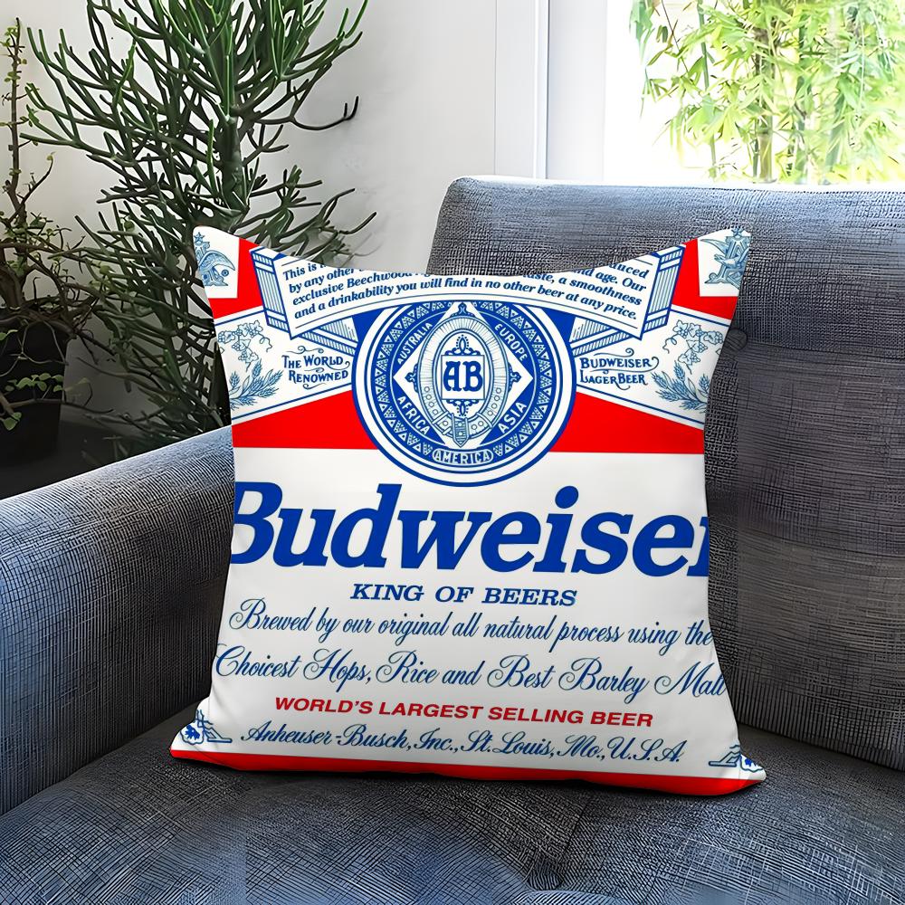 

Trendy BBudweisered Cushion Cover Comfortable Reversible Pillow Cover Ideal for Car Sofa Bedroom Beyond 30X30cm