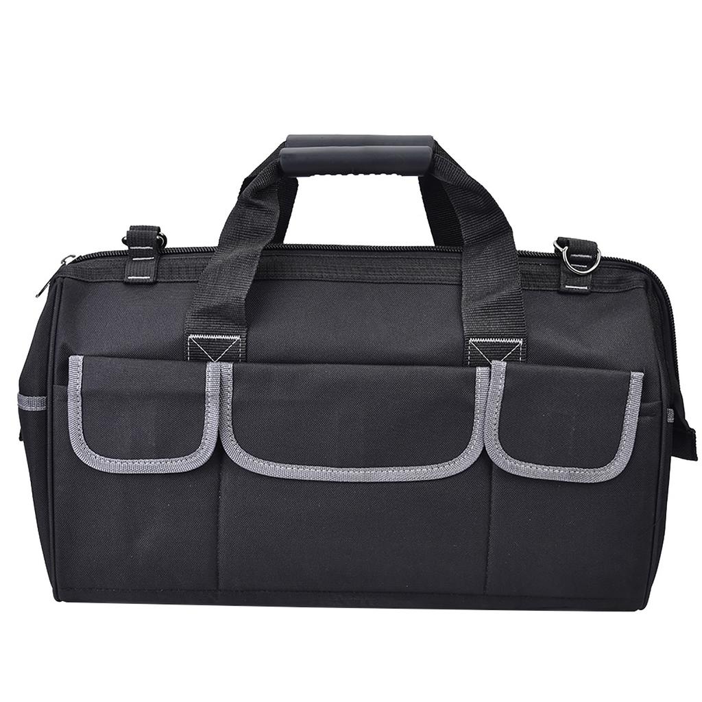 YILEQI 19in Oxford Cloth Tool Bag Gray WearResistant Hardware Storage Case with Shoulder Strap