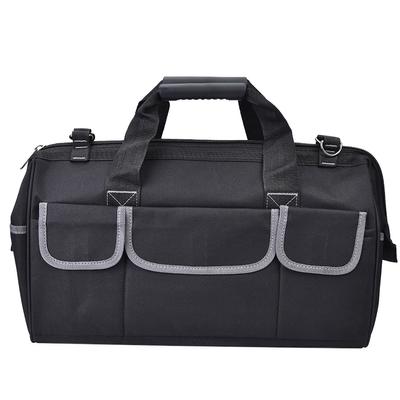 YILEQI 19in Werkzeugtasche aus Oxford-Gewebe Grau Verschleißfest Hardware Aufbewahrungskoffer mit Schultergurt