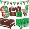 Complete Football Championship Themed Party Supplies Package Includes Standard Disposable Tableware For Birthday Game Instances