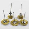 3Pcs Coppers Iron Rotating Brushes 2.35mm Arbor Size Multi Functional Design For Accuracy Grinding Tasks