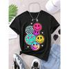T-Shirt mit lustigem Katzen-Print für Damen, Sommer, weiche, übergroße Oberteile, modisch, lässig, kurzärmelig, Baumwolle