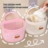 Cute Reusable Kitchen Hanging Baskets Wall-mounted Cartoon Storage Basket Sausage Mouth Space-Saving Organizer