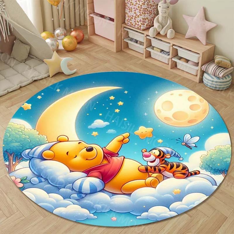 3D P-P0kemon Gengar Round Rugs Bedroom Living Room Home Decor Floor Mats for Kids Room Bath Chair Mat Carpet Next Day Shipping