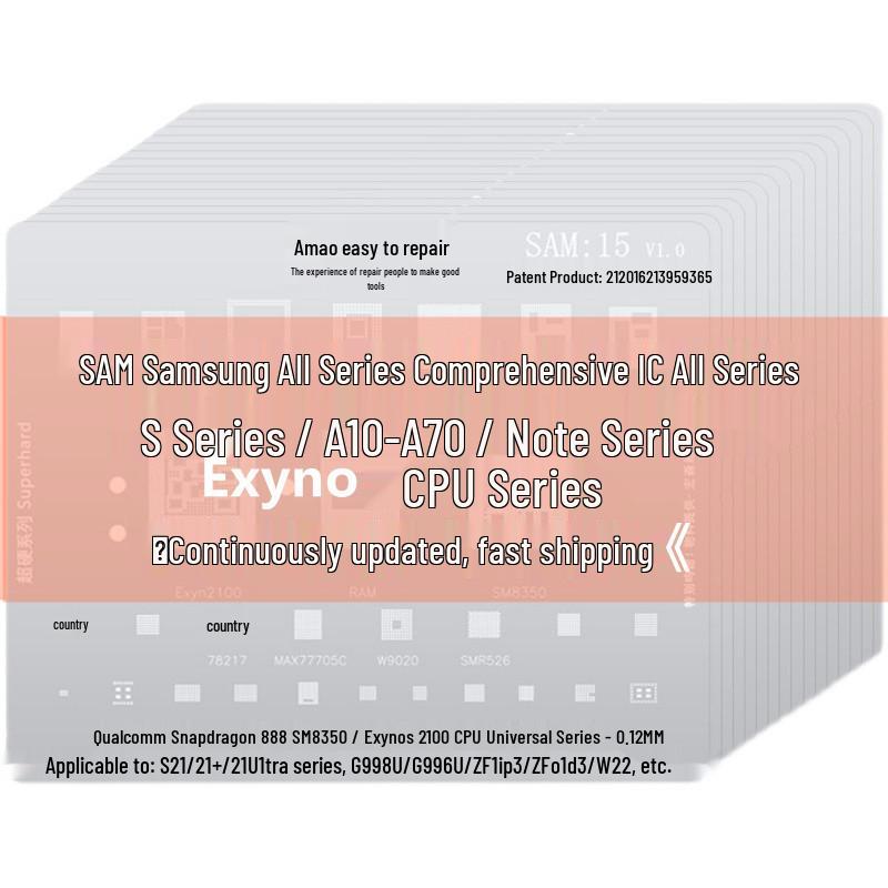Amao Suitable Solder Paste Stencil for Samsung S20/S21/A70/A90/J720/S10+/Note10 Multi-Purpose Chip