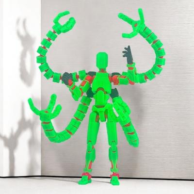 3D-printet robot actionfigur med tilbehør bevegelige ledd robotmodell leketøy