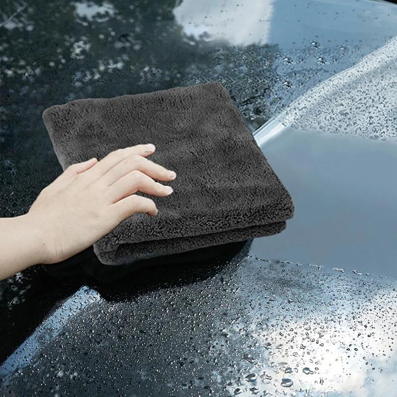 Microfiber Cleaning Towel 1pc Micro Fiber Wash Towels Extra Soft for Car Home Cleaning Drying Cloth Car Wash Rags 40x40CM