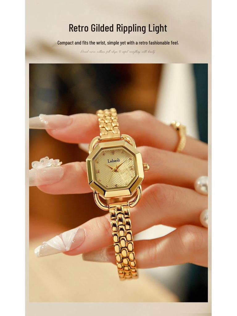 Labaoli Damen Bestseller Quadratisches Stahlarmband Armbanduhr - Elegantes Xiang-Design