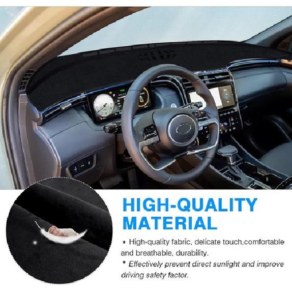For Hyundai Tucson 2022-2024 Car Interior Dashmat Pad Dashboard Cover Mat Black