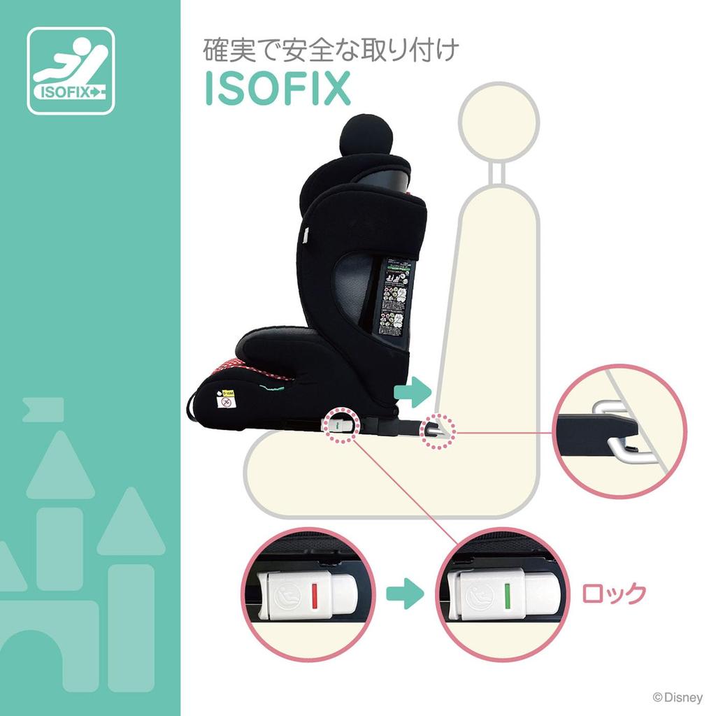 Disney Harness Junior FIX isofix Child Junior Ages 15 Months and r129 Next/Minnie (Smile) Seat, Seat, Up,