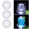 3Pcs LED Glowing Coasters Cup Holder Mat Light Bar Placemat Acrylic Party Drink Backlight Pad Home Kitchen Decor