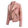 New Spring and Autumn Women's Leather Jacket Women's Jacket Slim Thin Small Jacket Women's Motorcycle Clothing Leather Jacket
