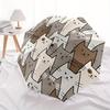 1pc Cat Pattern Automatic Open/close Folding Compact Umbrella, 8-Rib Sturdy Canopy, Lightweight Portable, Everyday Use, Gift, Outdoor Umbrella, Travel