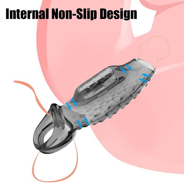 Cock Sleeve Penis Vibrerende Ring Myk TPE Enlargement Extender Mannlig Forsinkelse Ejakulasjon Kyskhet Innretning Sexleketøy For Menn Par